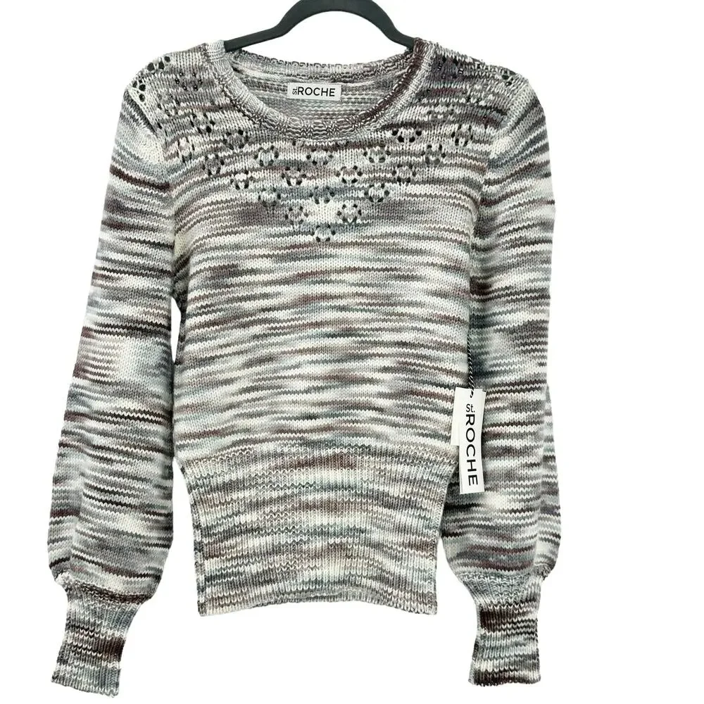 St. Roche Stormy 100% Marino Wool Pullover Sweater Size S NWT
